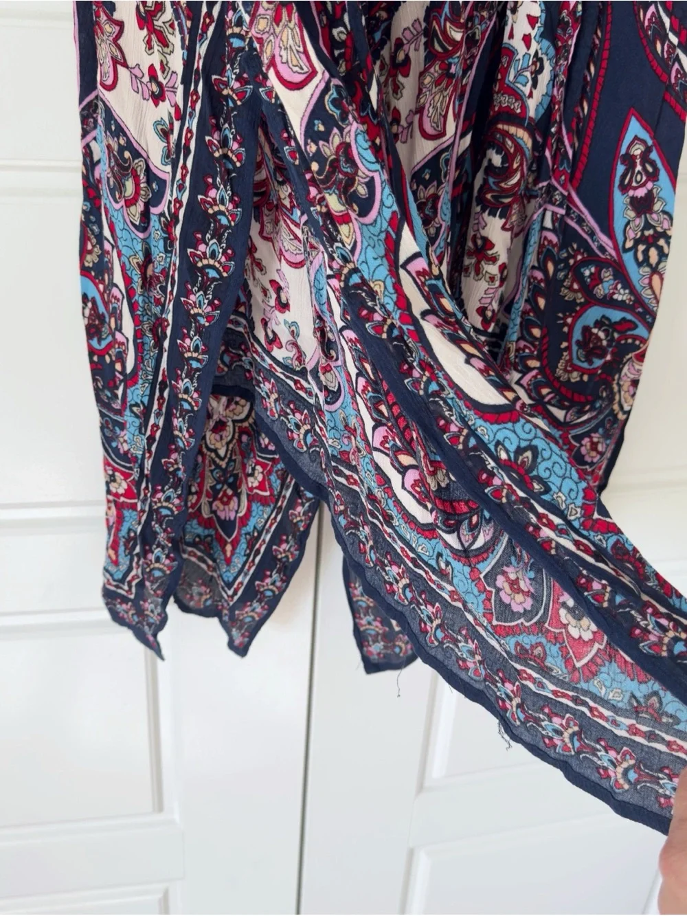 Bila Boho Artsy Maxi Skirt XXL Indie Festival Hippie Colorful Asymmetric Paisley